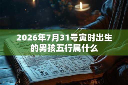 2026年7月31号寅时出生的男孩五行属什么