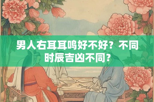 男人右耳耳鸣好不好?不同时辰吉凶不同? 男人右耳耳鸣好不好?不同时辰吉凶不同?
