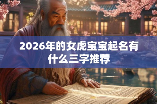2026年的女虎宝宝起名有什么三字推荐