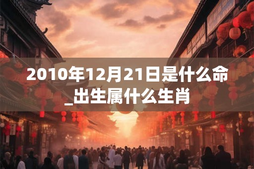 2010年12月21日是什么命_出生属什么生肖