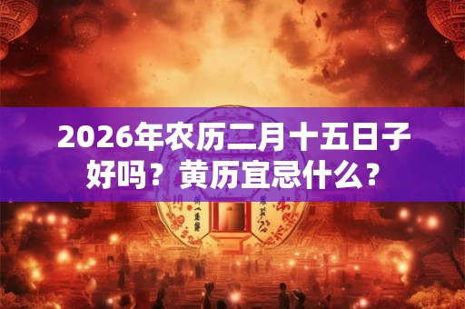 2026年农历二月十五日子好吗？黄历宜忌什么？