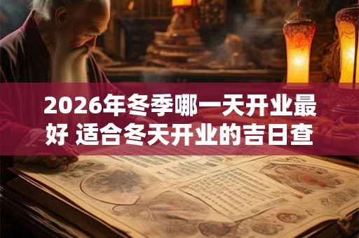 2026年冬季哪一天开业最好 适合冬天开业的吉日查询