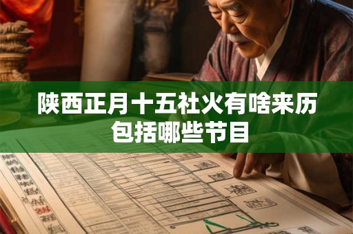 陕西正月十五社火有啥来历 包括哪些节目