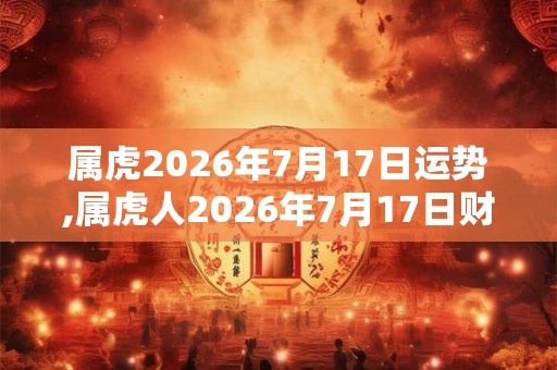 属虎2026年7月17日运势,属虎人2026年7月17日财运,生肖虎2026年7月17日运势
