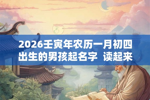 2026壬寅年农历一月初四出生的男孩起名字  读起来很好听