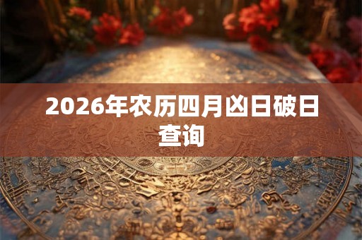 2026年农历四月凶日破日查询