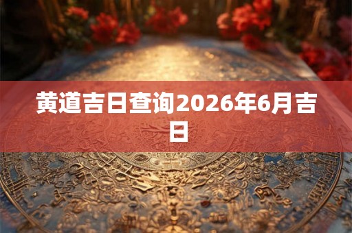 黄道吉日查询2026年6月吉日