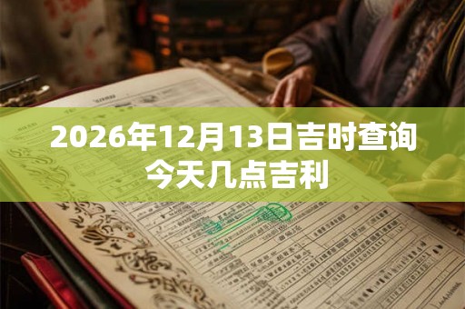 2026年12月13日吉时查询 今天几点吉利