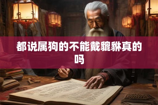都说属狗的不能戴貔貅真的吗