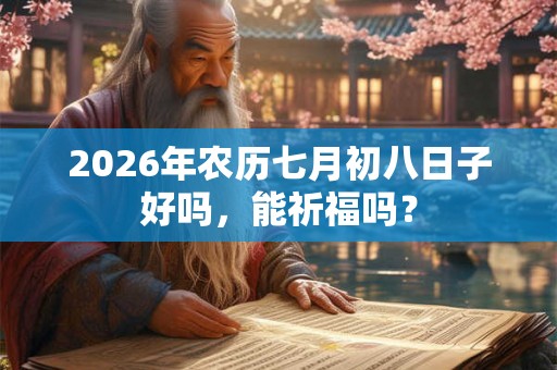 2026年农历七月初八日子好吗，能祈福吗？