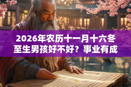 2026年农历十一月十六冬至生男孩好不好?事业有成吗? 2026年农历十一月十六冬至生男孩好不好?事业有成吗?