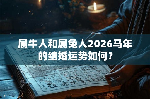 属牛人和属兔人2026马年的结婚运势如何？
