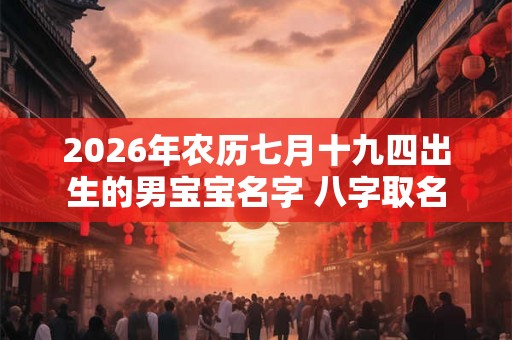 2026年农历七月十九四出生的男宝宝名字 八字取名