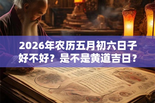 2026年农历五月初六日子好不好?是不是黄道吉日? 2026年农历五月初六日子好不好?是不是黄道吉日?