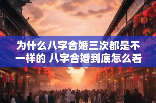 为什么八字合婚三次都是不一样的 八字合婚到底怎么看 为什么八字合婚三次都是不一样的 八字合婚到底怎么看