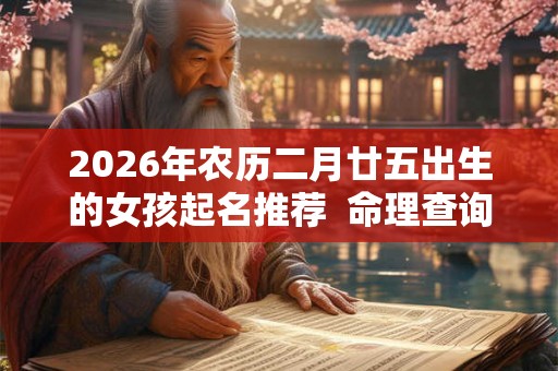 2026年农历二月廿五出生的女孩起名推荐  命理查询