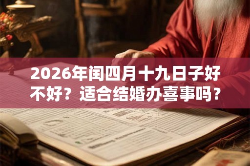 2026年闰四月十九日子好不好？适合结婚办喜事吗？