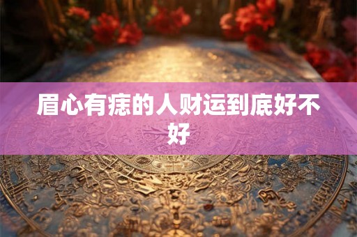 眉心有痣的人财运到底好不好