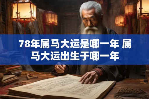 78年属马大运是哪一年 属马大运出生于哪一年