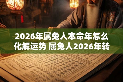 2026年属兔人本命年怎么化解运势 属兔人2026年转运方法