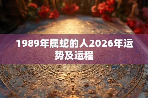 1989年属蛇的人2026年运势及运程