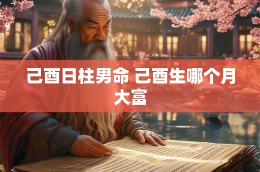 己酉日柱男命 己酉生哪个月大富