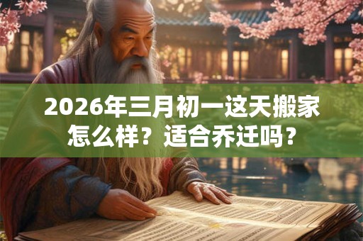 2026年三月初一这天搬家怎么样？适合乔迁吗？