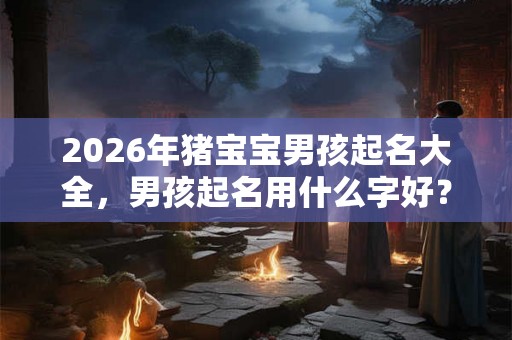 2026年猪宝宝男孩起名大全，男孩起名用什么字好？