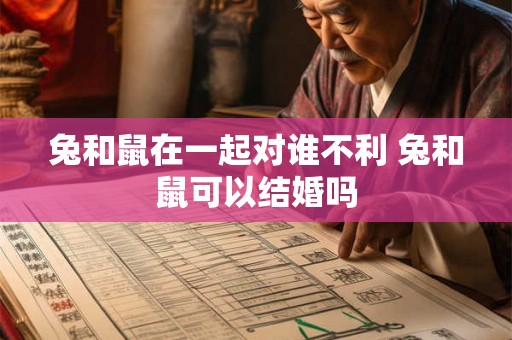 兔和鼠在一起对谁不利 兔和鼠可以结婚吗