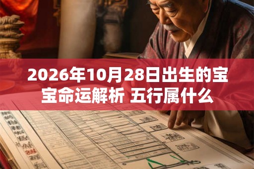 2026年10月28日出生的宝宝命运解析 五行属什么