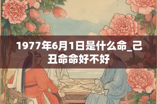 1977年6月1日是什么命_己丑命命好不好