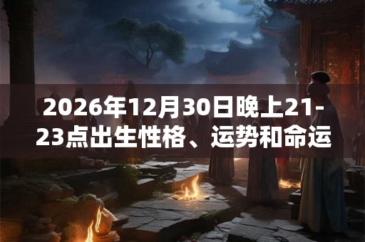 2026年12月30日晚上21-23点出生性格、运势和命运