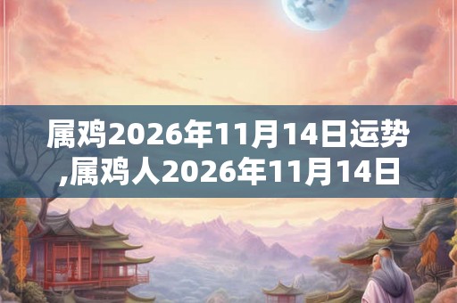 属鸡2026年11月14日运势,属鸡人2026年11月14日财运,生肖鸡2026年11月14日运势