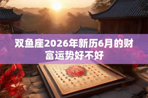 双鱼座2026年新历6月的财富运势好不好 双鱼座2026年新历6月的财富运势好不好