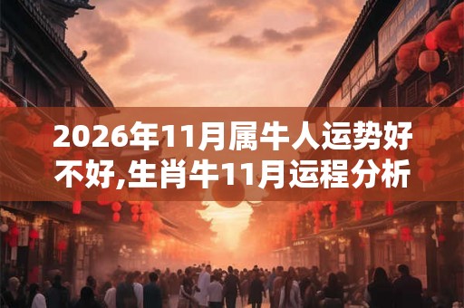 2026年11月属牛人运势好不好,生肖牛11月运程分析