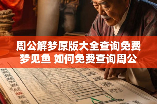 周公解梦原版大全查询免费梦见鱼 如何免费查询周公解梦原版大全中梦见鱼的解释 周公解梦原版大全查询免费梦见鱼 如何免费查询周公解梦原版大全中梦见鱼的解释