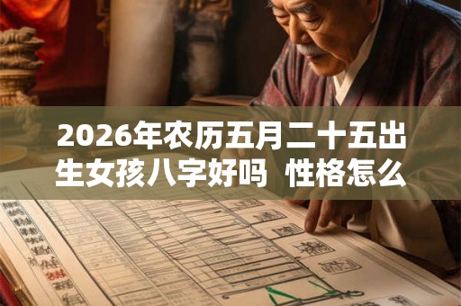 2026年农历五月二十五出生女孩八字好吗 性格怎么样 2026年农历五月二十五出生女孩八字好吗 性格怎么样