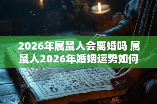 2026年属鼠人会离婚吗 属鼠人2026年婚姻运势如何
