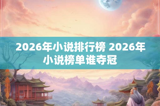2026年小说排行榜 2026年小说榜单谁夺冠
