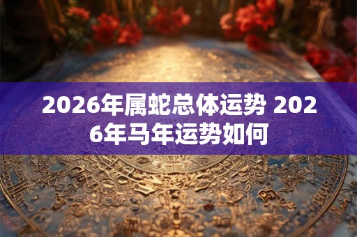 2026年属蛇总体运势 2026年马年运势如何 2026年属蛇总体运势 2026年马年运势如何