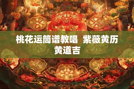 桃花运筒谱教唱  紫薇黄历黄道吉