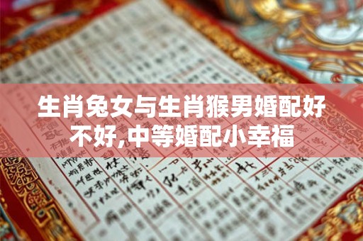 生肖兔女与生肖猴男婚配好不好,中等婚配小幸福