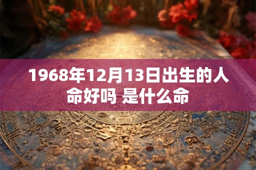 1968年12月13日出生的人命好吗 是什么命