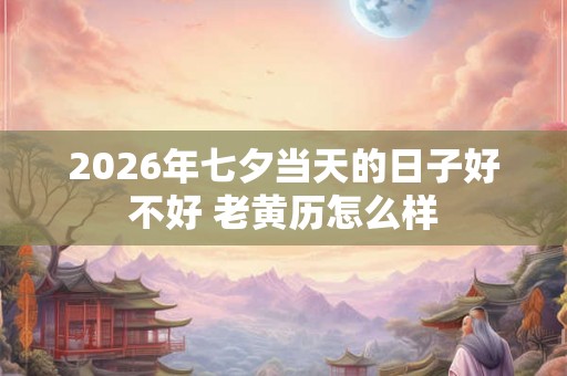 2026年七夕当天的日子好不好 老黄历怎么样
