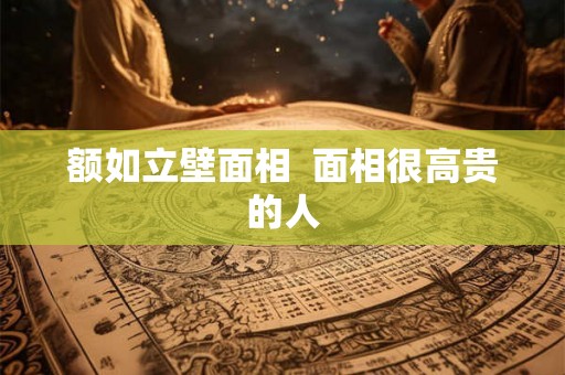额如立壁面相  面相很高贵的人