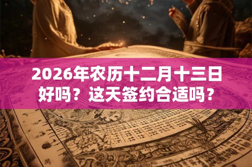 2026年农历十二月十三日好吗?这天签约合适吗? 2026年农历十二月十三日好吗?这天签约合适吗?