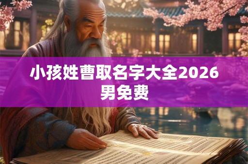 小孩姓曹取名字大全2026男免费