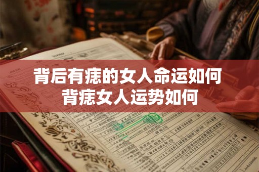 背后有痣的女人命运如何 背痣女人运势如何 背后有痣的女人命运如何 背痣女人运势如何