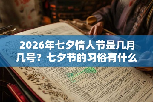 2026年七夕情人节是几月几号？七夕节的习俗有什么？