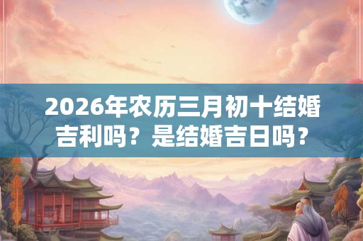 2026年农历三月初十结婚吉利吗？是结婚吉日吗？
